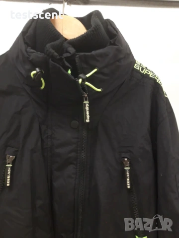 SUPERDRY Wind Attacker Jacket 2XL - Black Neon - Fleece Lined - Оригинално мъжко яке, снимка 6 - Якета - 54011659