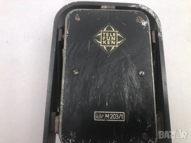 стар настолен, метален микрофон "TELEFUNKEN" ELA M 203/1 - 1933/36г. - ретро, снимка 11 - Антикварни и старинни предмети - 55191757