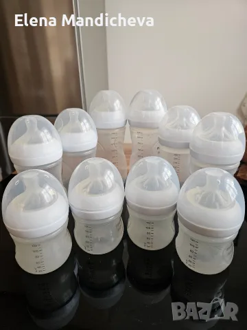 Шишета за хранене мляко Philips Avent Natural за новородени 0+ и комплект четки за почистване , снимка 5 - Прибори, съдове, шишета и биберони - 55601465