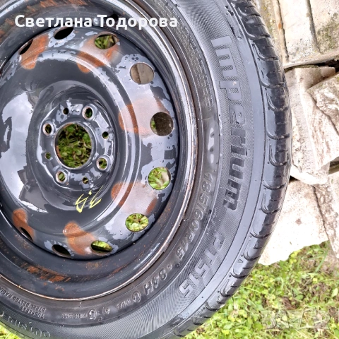 Летни гуми с джанти за Ситроен 15 цола, снимка 6 - Гуми и джанти - 54395525