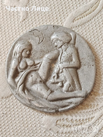 Средновековен Рядък Барелеф Ръчна Изработка