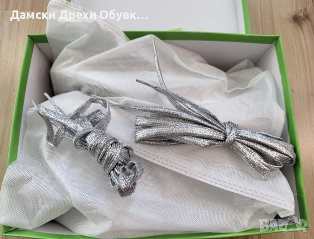 Дамски бели маратонки с камъни , снимка 3 - Маратонки - 55144653
