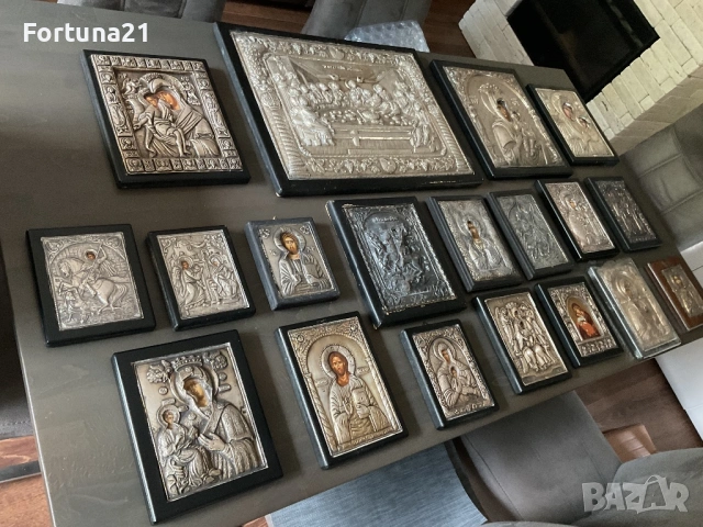 Колекция от сребърни икони, снимка 2 - Други ценни предмети - 54817142