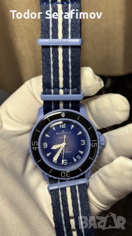 Blancpain X Swatch BIOCERAMIC SCUBA FIFTY FATHOMS COLLECTION Часовник, снимка 3 - Мъжки - 54720836