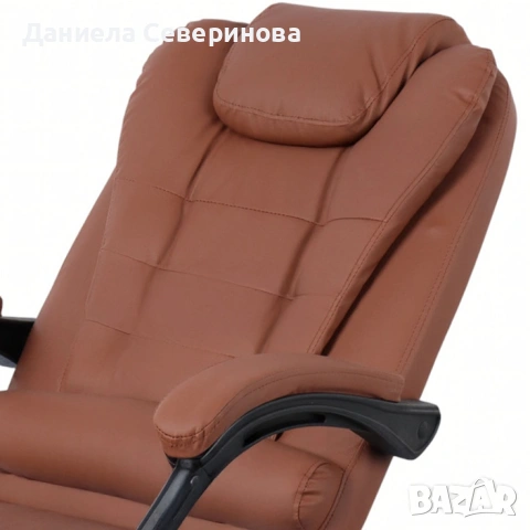 Ергономичен офис стол с лумбална опора от еко кожа – комфорт за дълги часове без болки, снимка 7 - Столове за офис - 53975707