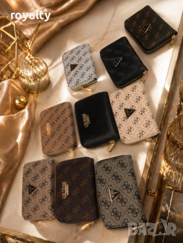 Guess Ново Дамско Кожено Портмоне Гес Различни Цветове 