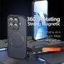 Магнитен Калъф за Xiaomi 17T Pro Matte Skin-touch със Стойка и Протектор – Прозрачен черен, снимка 4