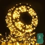ELKTRY 1000 LED 50 м. външни коледни светлини на батерии 8 режима – топло бяло, снимка 1