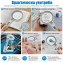 Акумулаторна ръчна увеличителна лупа с LED осветление USB зареждане за четене 4X увеличение и скала, снимка 4