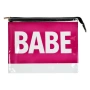 Прозрачен несесер плик фуксия Babe 29x23см козметичен_1223747, снимка 1