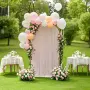 Метална арка за балони 120х220 см + розово и синьо платно, снимка 8