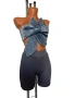 Дамски къс сив клин, снимка 10