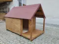 Дървена кучешка къща средни и големи породи кучета , къща кучета от дърво, кучешка колиба , куче, снимка 5