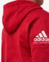 ADIDAS Stack Logo Hoodie Red Детско Горнище Оригинал 152 156 170, снимка 3