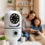 WiFi двойна IP камера за фасунга – Full HD 1080P, 355° въртене, нощно виждане и двупосочно аудио, снимка 5