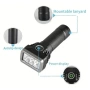 Акумулаторен фенер с USB зареждане, черен, 4 режима_1236591, снимка 1
