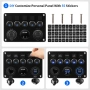 Панел за вграждане с 5 бутона, USB, 12V и волтметър, снимка 6
