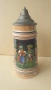 Винтидж немска халба за бира с калаен капак (Beer Stein), снимка 1