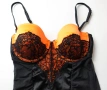 M/L луксозен комплект от нощничка с жартиери и прашка, снимка 4