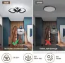 LED плафон/полилей за таван с две светещи модула 30W, 6000K, метал+силикон, снимка 4