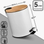 Козметичен кош 5 L с меко затваряне – Бял, снимка 5