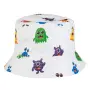 Бебешка шапка тип bucket за момче бяла с десен чудовища_1248860, снимка 1