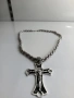 Сребърен синджир с кръст 61.24гр., снимка 3