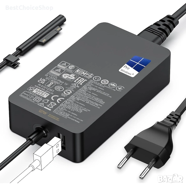 Microsoft Surface 127W захранващ адаптер + УСБ изход за зареждане, снимка 1