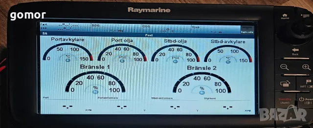 Raymarine c97 E70012 GPS сонар картограф радар 9” – работещ, снимка 11 - Garmin - 55630130