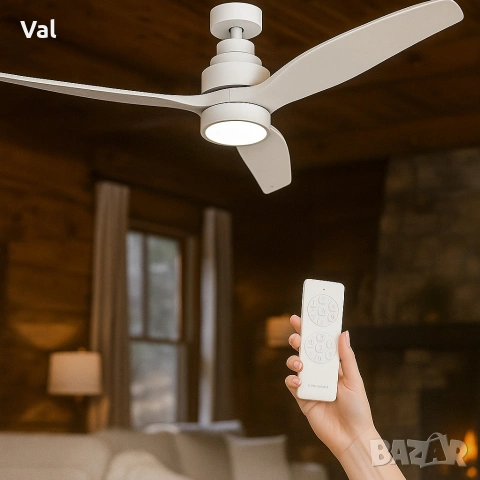 Таванен вентилатор с LED светлина -50% отстъпка - Brizy Bright Ceiling Fan, снимка 5 - Вентилатори - 54544475