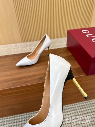 Gucci Leather Pumps – White, снимка 3 - Дамски обувки на ток - 55417756