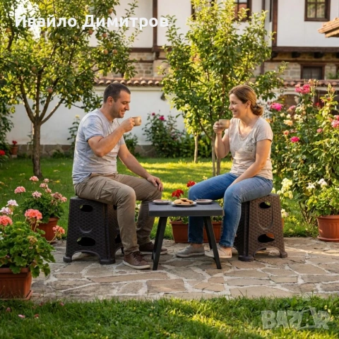 Verona Compact Set™ – Сгъваем комплект маса и столчета за градина, къмпинг и плаж, снимка 3 - Маси - 54215797