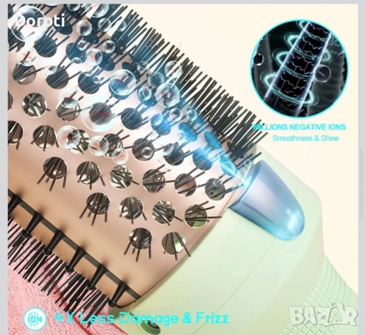 Професионална четка за изправяне на коса, снимка 2 - Преси за коса - 54003065