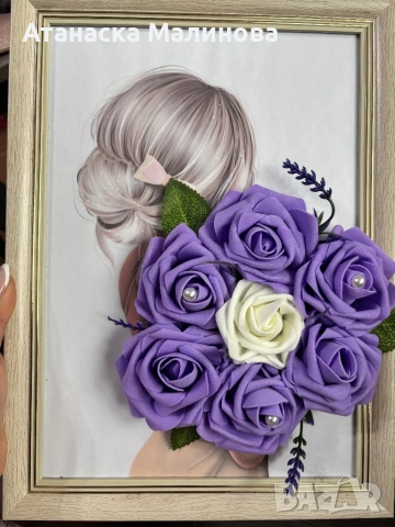 Рамки с рози и мъх 