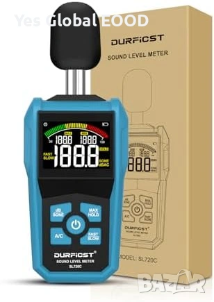 DURFICST шумомер 30-130dB с цветен LCD дисплей