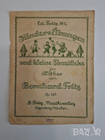 Стара баварска цитра, над 100 годишна, снимка 14 - Струнни инструменти - 53965644