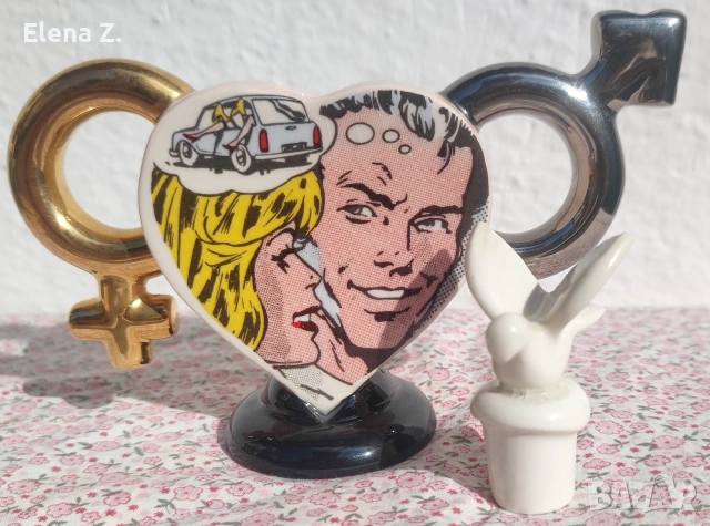 Рядък чайник Valentine Heart, Pop Art на Paul Cardew, снимка 9 - Декорация за дома - 55247657
