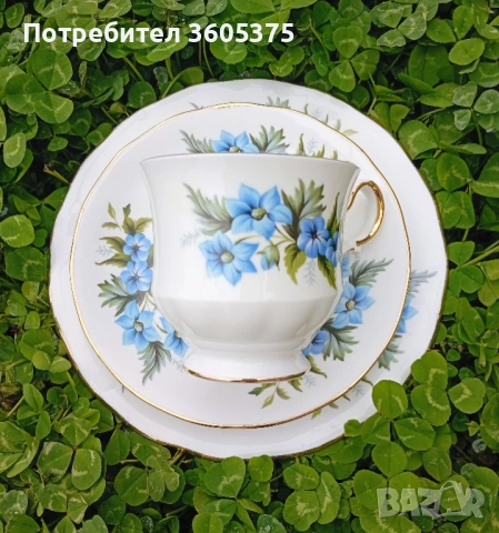 Тройни сетове за кафе, английски костен порцелан , снимка 3 - Сервизи - 54200992