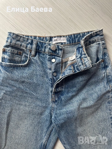 Дънки Zara в синьо и черно, снимка 2 - Дънки - 54235450