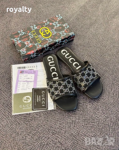 Gucci Нови Дамски Чехли Гучи Различни Цветове , снимка 3 - Чехли - 55030322