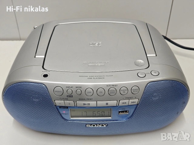 FM радио касетофон MP3 CD плейър USB четец SONY ZS-PS30CP, снимка 3 - Радиокасетофони, транзистори - 54380685