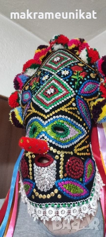 Кукерска маска, гугла, нова, Новодел, уникат, ръчна изработка 