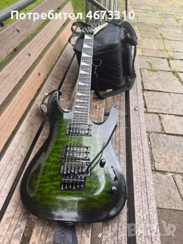 Jackson js32q transparent green burst електрическа китара