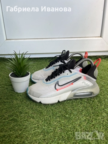 Дамски маратонки Nike Air Max 2090 | Н 38 | разцветка "Pure Platinum / White / Bright Crimson", снимка 4 - Маратонки - 55528729