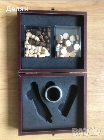 Подаръчна кутия с шах и табла, снимка 2 - Шах и табла - 53951268