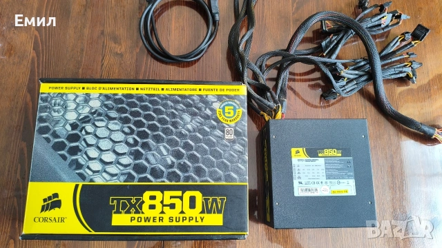 Захранване Corsair TX850 - работещо, стабилно, снимка 7 - Захранвания и кутии - 54041132