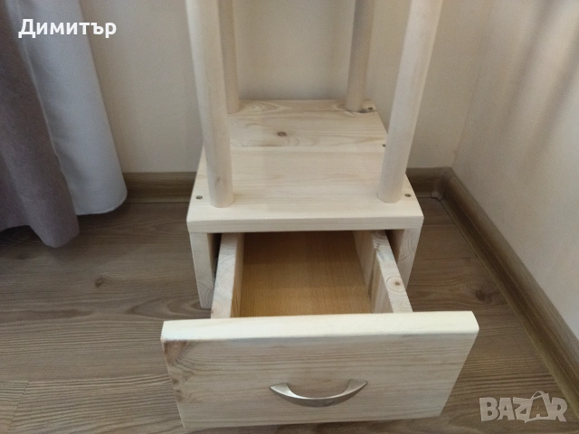 Ръчно изработена етажерка ( НАТУРАЛНА ) !, снимка 4 - Етажерки - 55243649