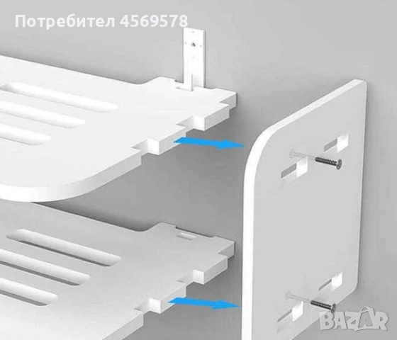 ⬜️Стенна поставка, органайзер!⬜️, снимка 4 - Етажерки - 55065781