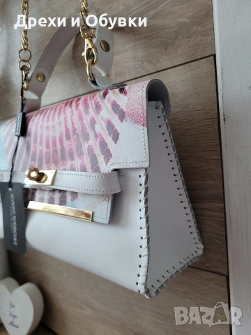Оригинална чанта естествена кожа ALVIERO RODRIGUEZ , снимка 4 - Чанти - 54750347