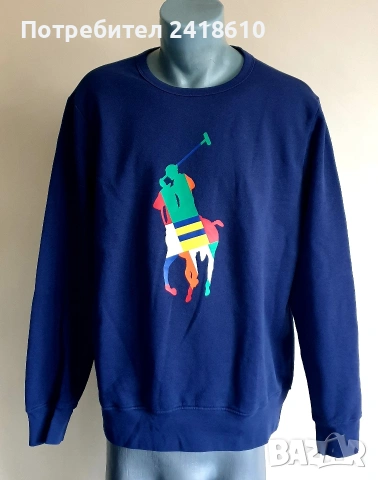 POLO Ralph Lauren Cotton Mens Size L ОРИГИНАЛ! Мъжка Блуза - Суитшърт !, снимка 8 - Блузи - 54127307